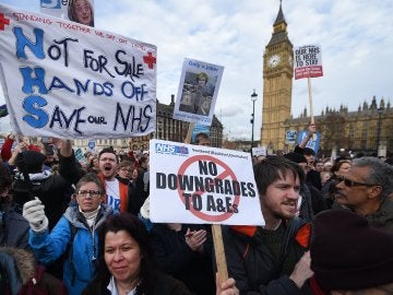 Manifestación en defensa de la Sanidad Pública en Londres