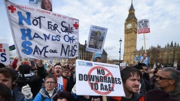 Manifestación en defensa de la Sanidad Pública en Londres