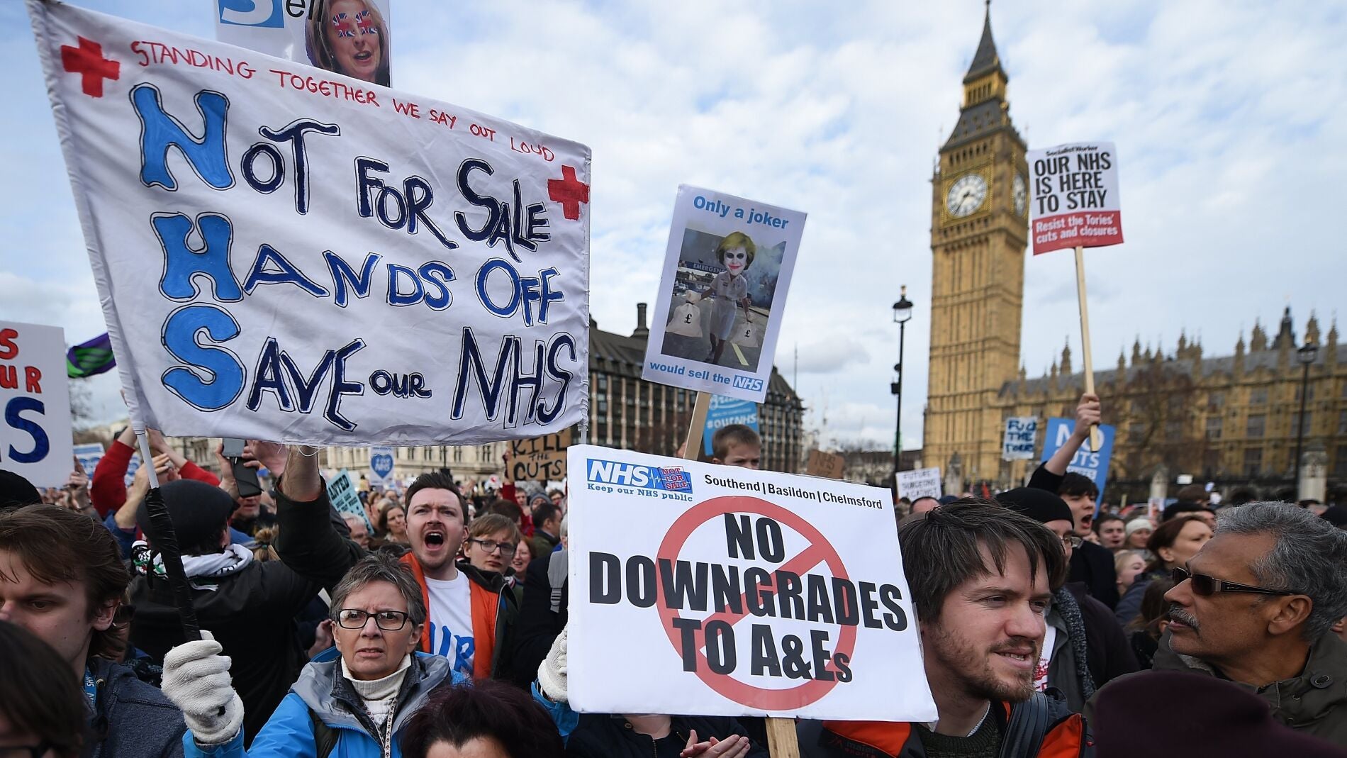 Manifestaci&oacute;n en defensa de la Sanidad P&uacute;blica en Londres