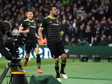 Diego Costa celebra su gol ante el West Ham Diego Costa celebra su gol ante el West Ham