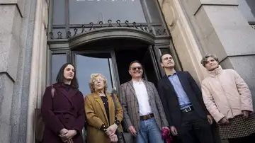 Manuela Carmena, José Manuel Calvo, Rita Maestre y el presidente del grupo Baraka, Trinitario Casanova Manuela Carmena, José Manuel Calvo, Rita Maestre y el presidente del grupo Baraka, Trinitario Casanova