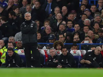 Mourinho durante el partido de FA Cup Mourinho durante el partido de FA Cup