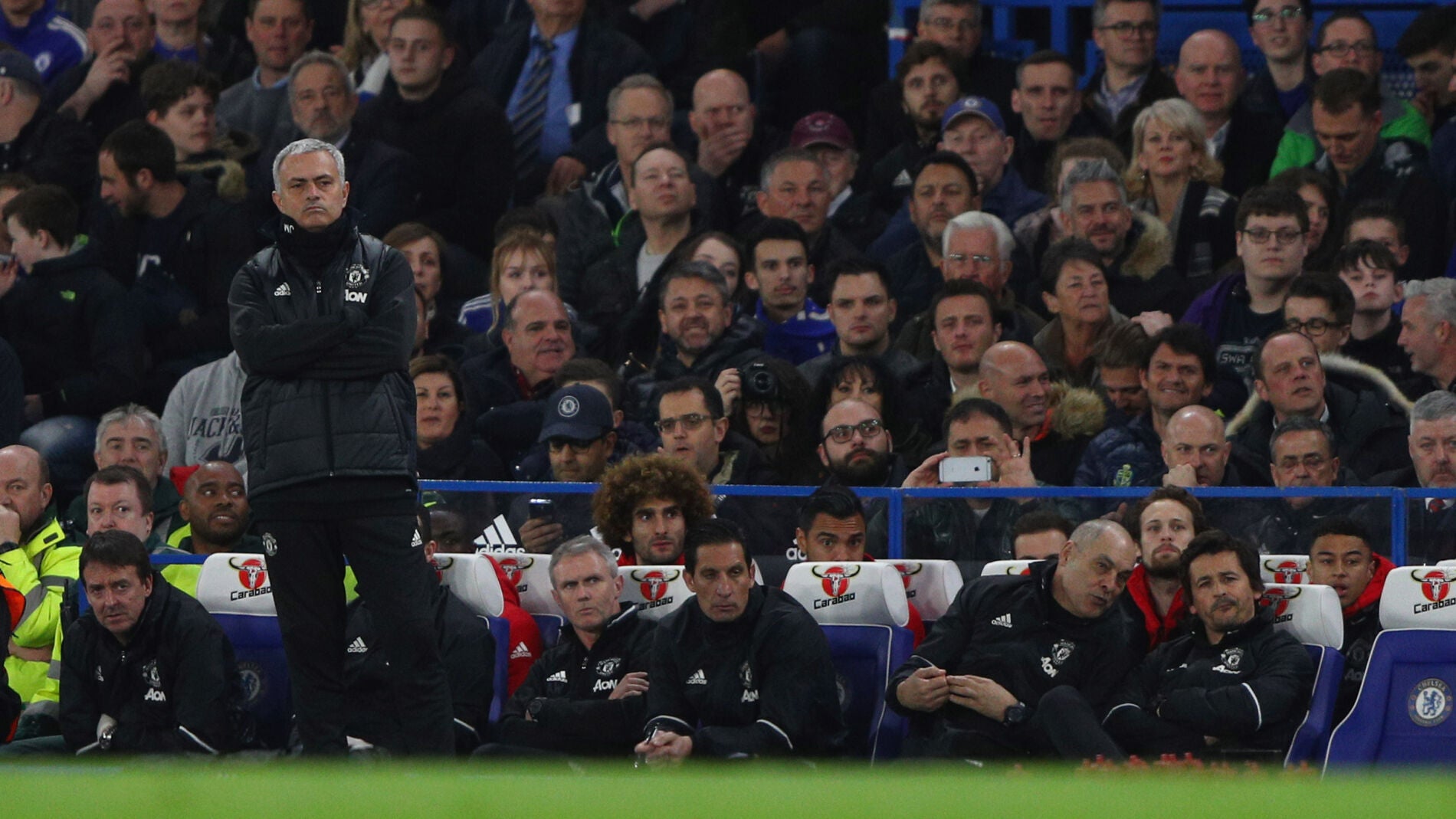 Mourinho durante el partido de FA Cup