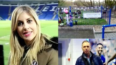Susana Guasch, en el emotivo Jardín del Recuerdo del King Power Stadium