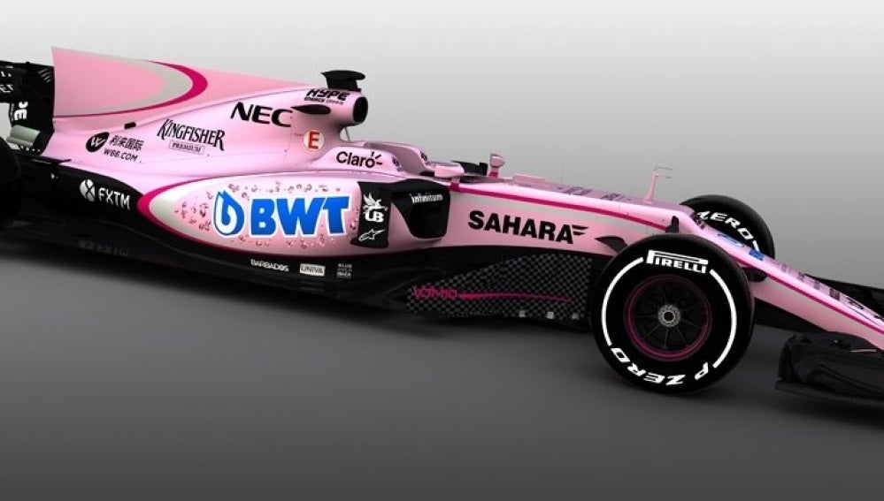 El nuevo Force India de color rosa
