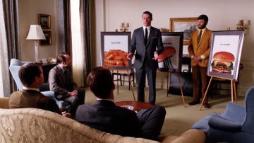 Don Draper presentando la campaña a Heinz
