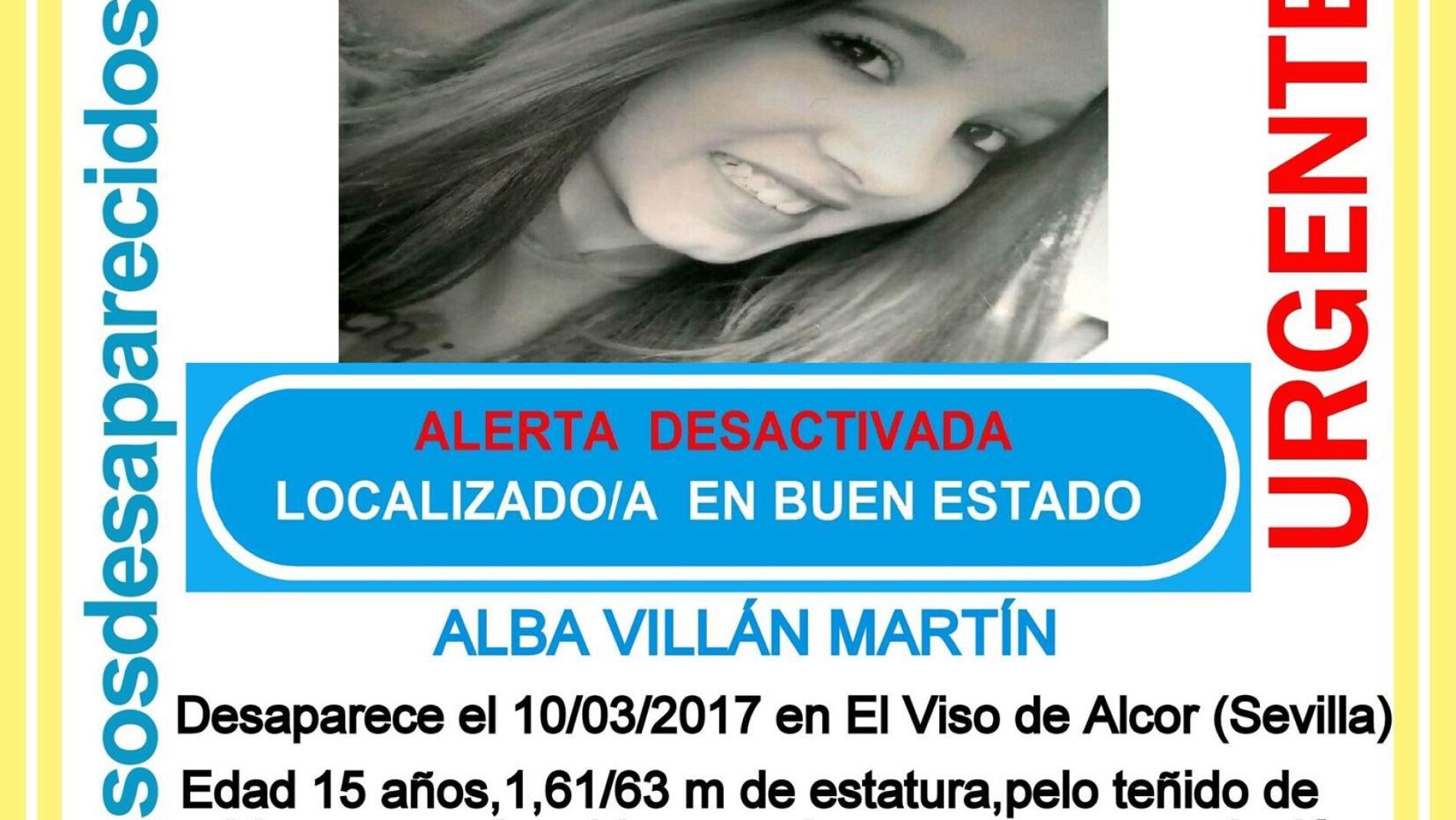 Localizan a la menor desaparecida el pasado s&aacute;bado en Sevilla 
