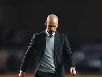 Pep Guardiola, durante el Mónaco-City Pep Guardiola, durante el Mónaco-City