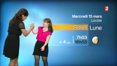 Mélanie, la joven francesa con síndrome de Down, cumple su sueño de presentar el tiempo en televisión