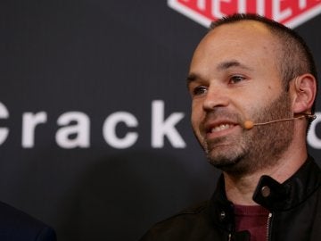 Iniesta, en un acto publicitario en Barcelona