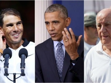 Rafa Nadal, Barack Obama y Amancio Ortega