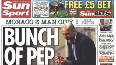 La prensa inglesa atiza a Guardiola tras la eliminación del Manchester City