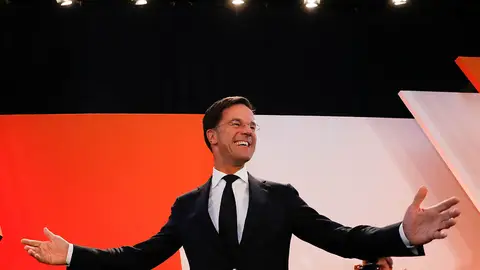 Mark Rutte tras conocer que ha ganado las elecciones en Holanda Mark Rutte tras conocer que ha ganado las elecciones en Holanda