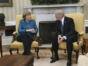 Angela Merkel y Donald Trump Angela Merkel y Donald Trump