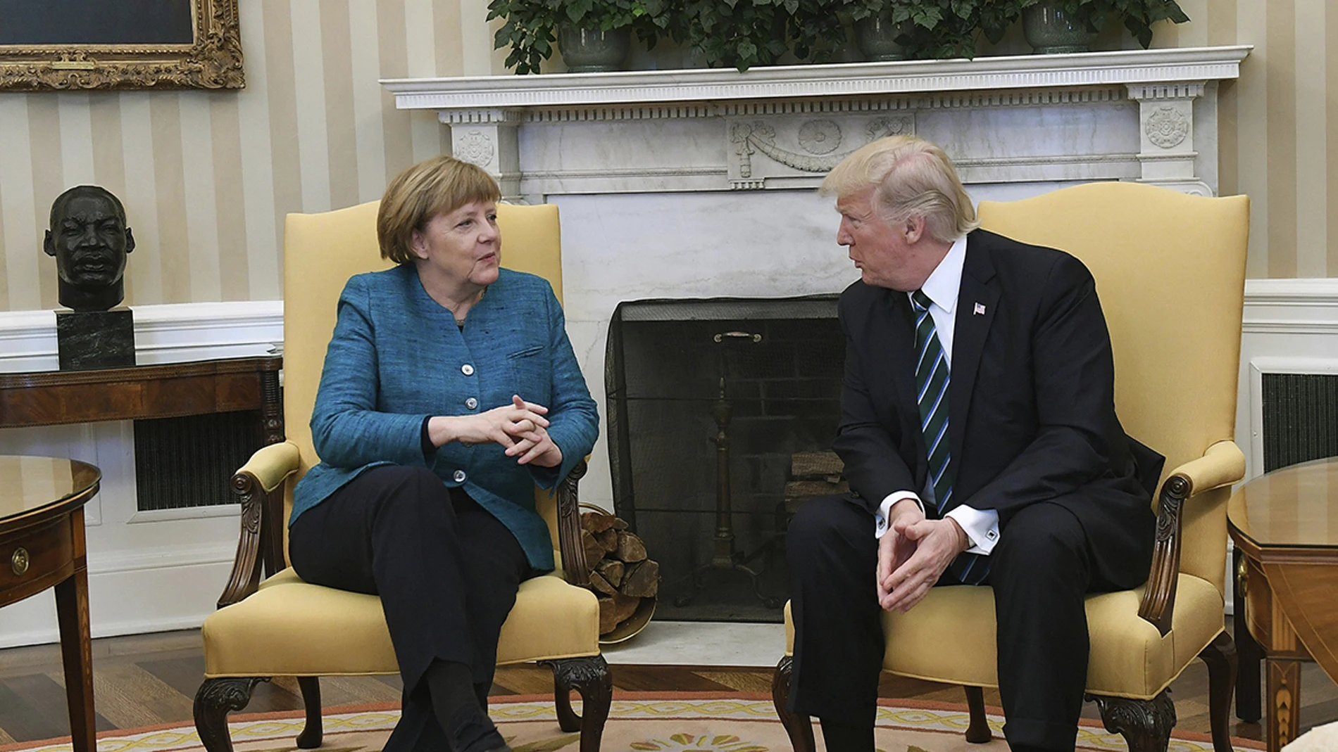 Angela Merkel y Donald Trump Angela Merkel y Donald Trump