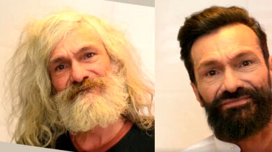 Josete, el 'gorrilla' que se convirtió en 'hipster' gracias a una peluquería solidaria de Mallorca