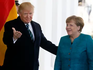 Trump recibe a Merkel en la Casa Blanca Trump recibe a Merkel en la Casa Blanca