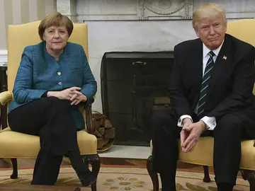 Angela Merkel y Donald Trump en la Casa Blanca Angela Merkel y Donald Trump en la Casa Blanca
