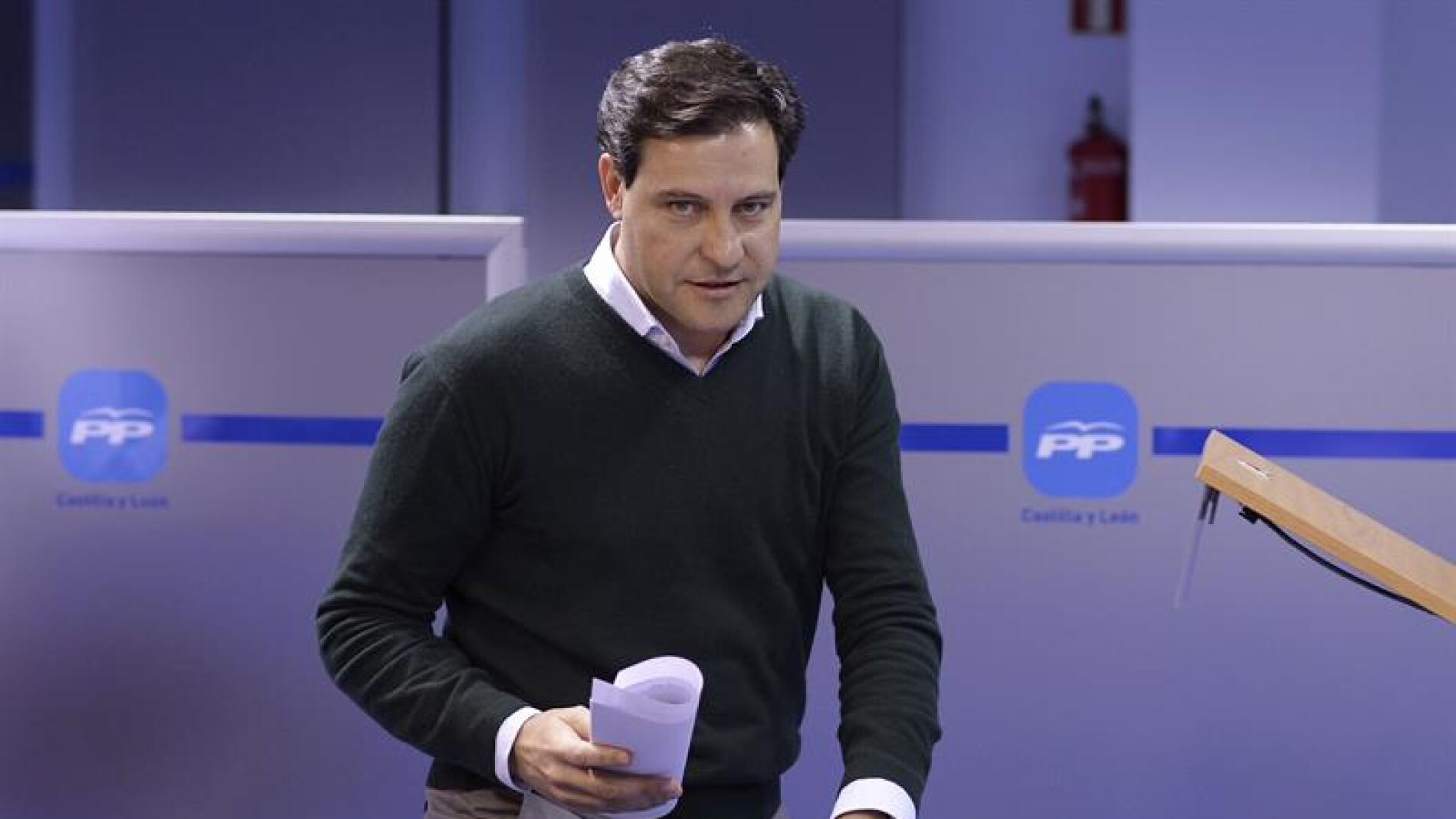 El presidente del Comit&eacute; Organizador del Congreso Regional del PP de Castilla y Le&oacute;n, Ra&uacute;l de la Hoz