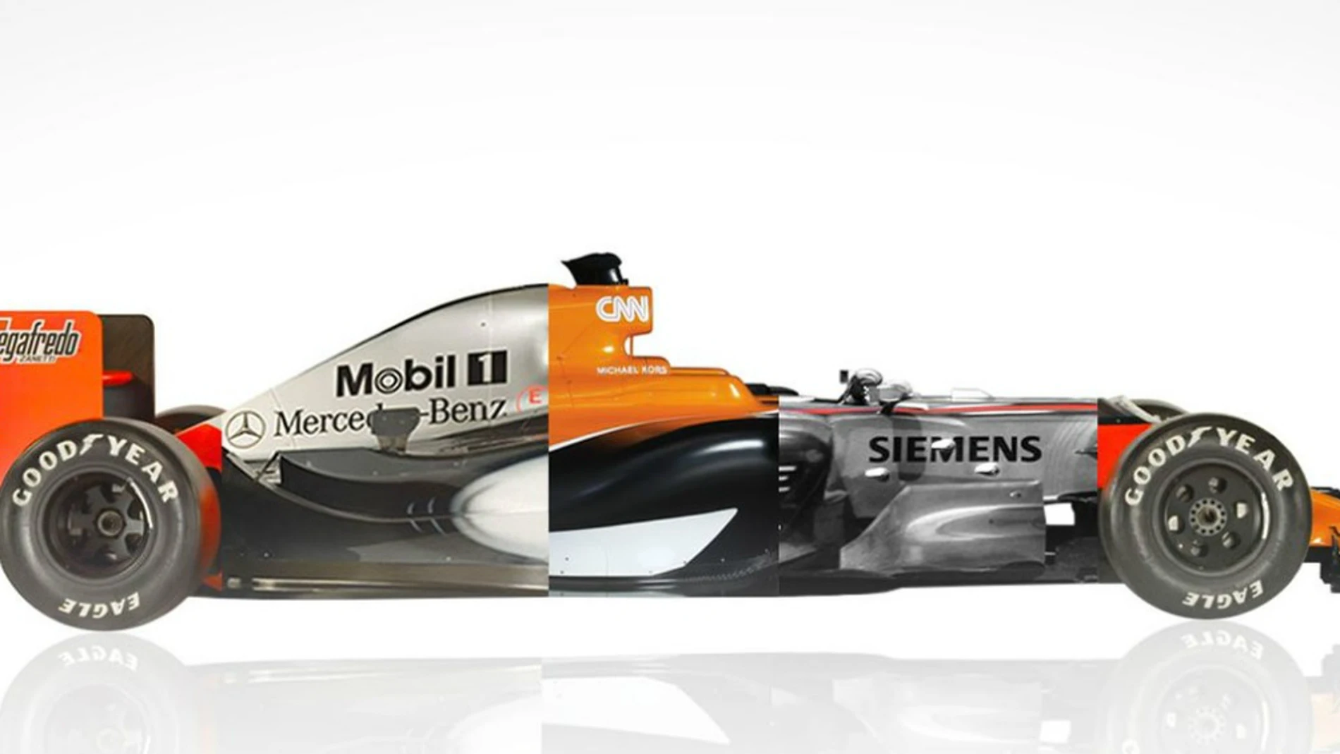 El McLaren, vestido con motor Mercedes