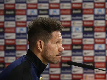 Simeone, en rueda de prensa Simeone, en rueda de prensa