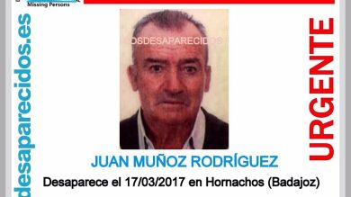 Encuentran en buen estado al anciano de 78 años desaparecido el viernes en Hornachos