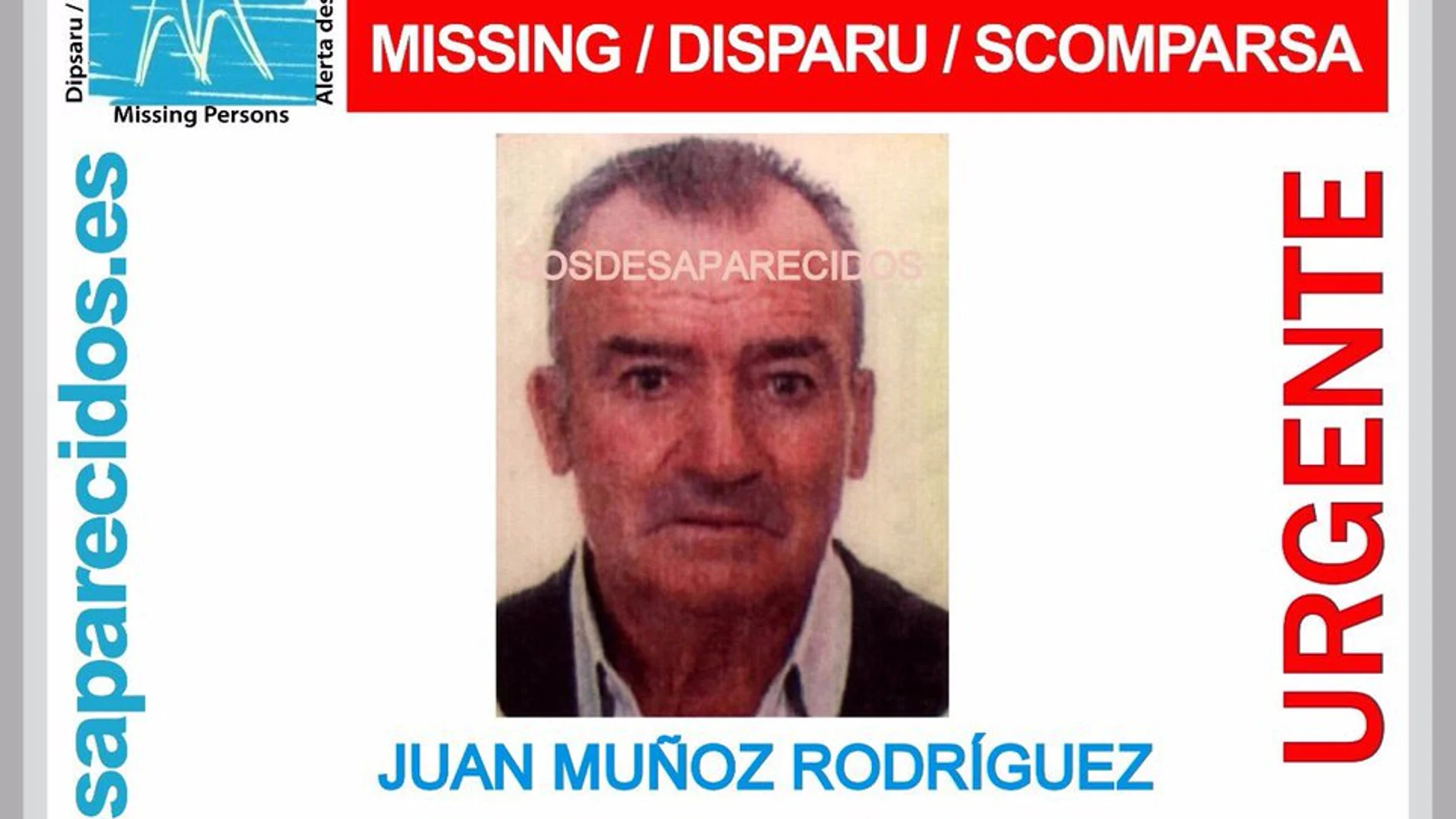 Juan Muñoz, desaparecido en Badajoz Juan Muñoz, desaparecido en Badajoz