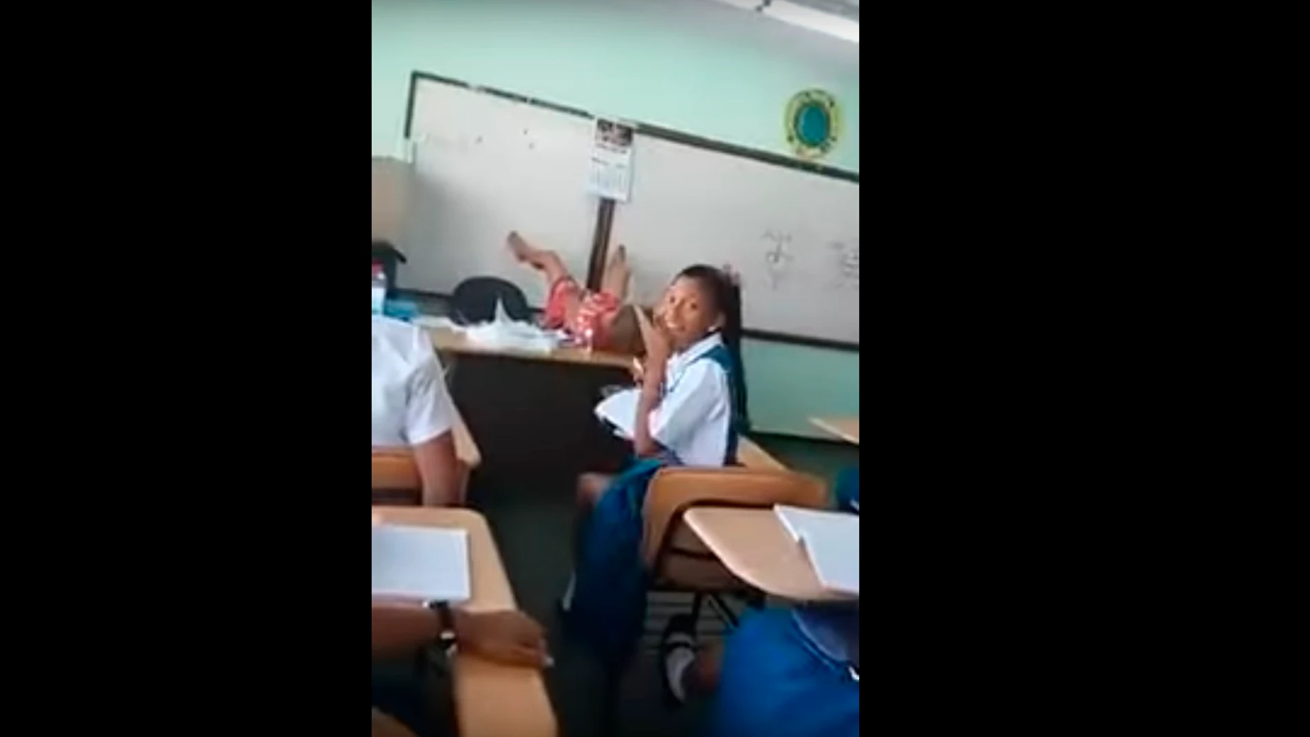 La profesora durante su explicación sobre el parto La profesora durante su explicación sobre el parto