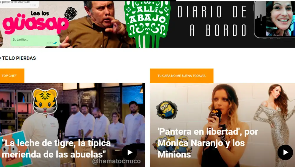 Portada antena3.com Portada antena3.com
