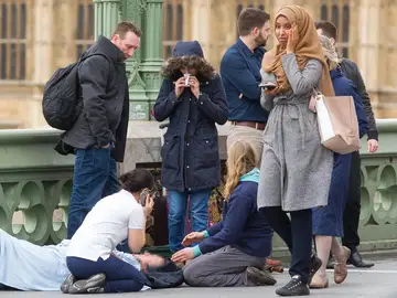La mujer que fue testigo del atentado de Westminster La mujer que fue testigo del atentado de Westminster