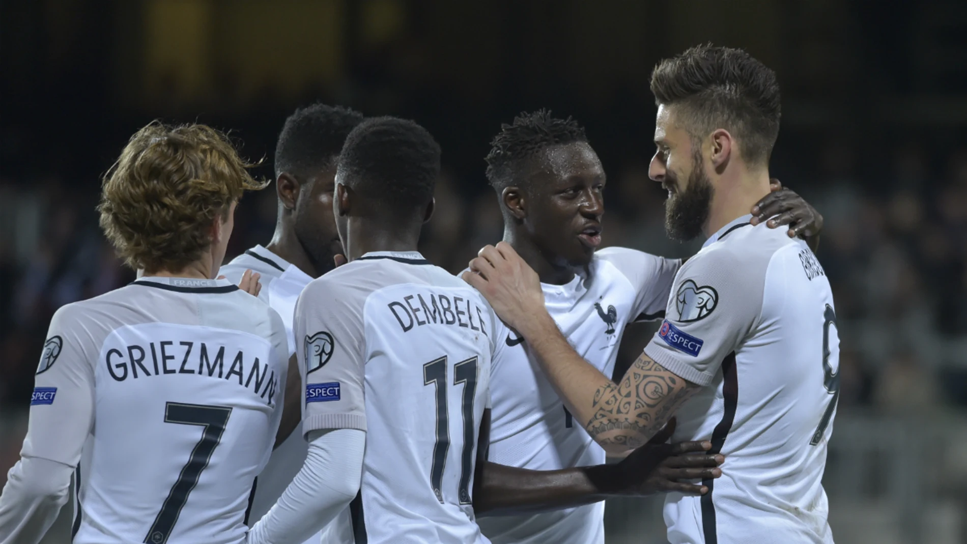 Francia celebra un gol Francia celebra un gol