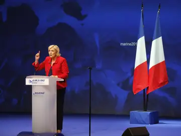 La candidata ultraderechista, Marine Le Pen, en Lille La candidata ultraderechista, Marine Le Pen, en Lille