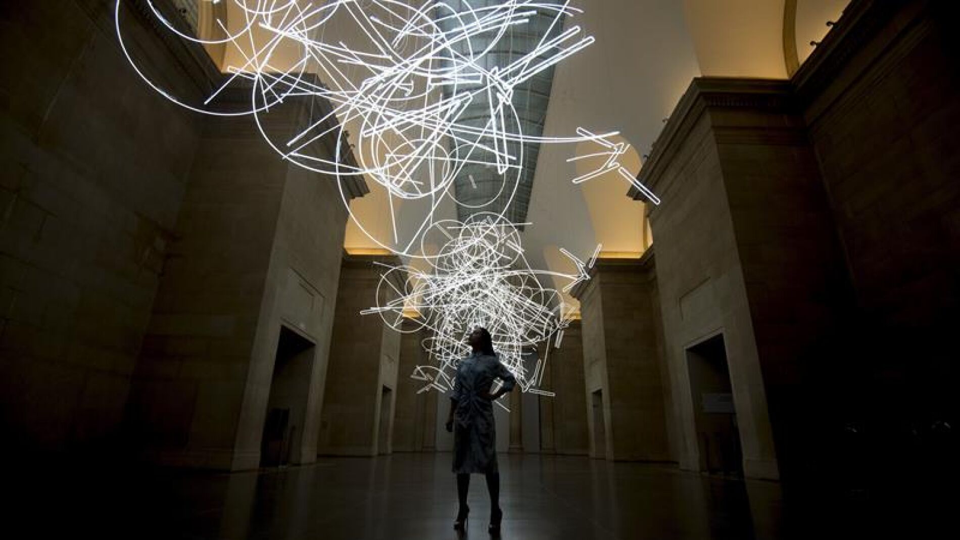 La obra de luz 'Forms in Space...by Light (in Time)'