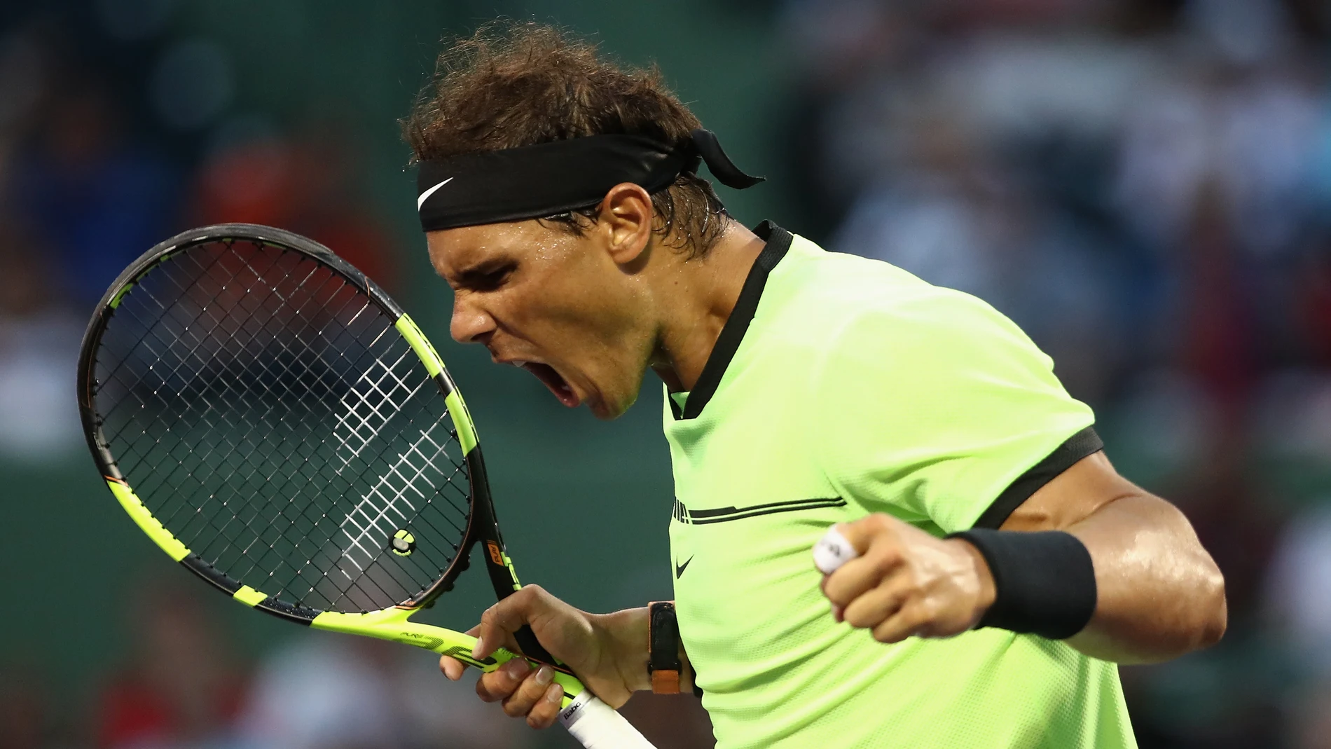 Rafa Nadal celebra su triunfo en Miami Rafa Nadal celebra su triunfo en Miami