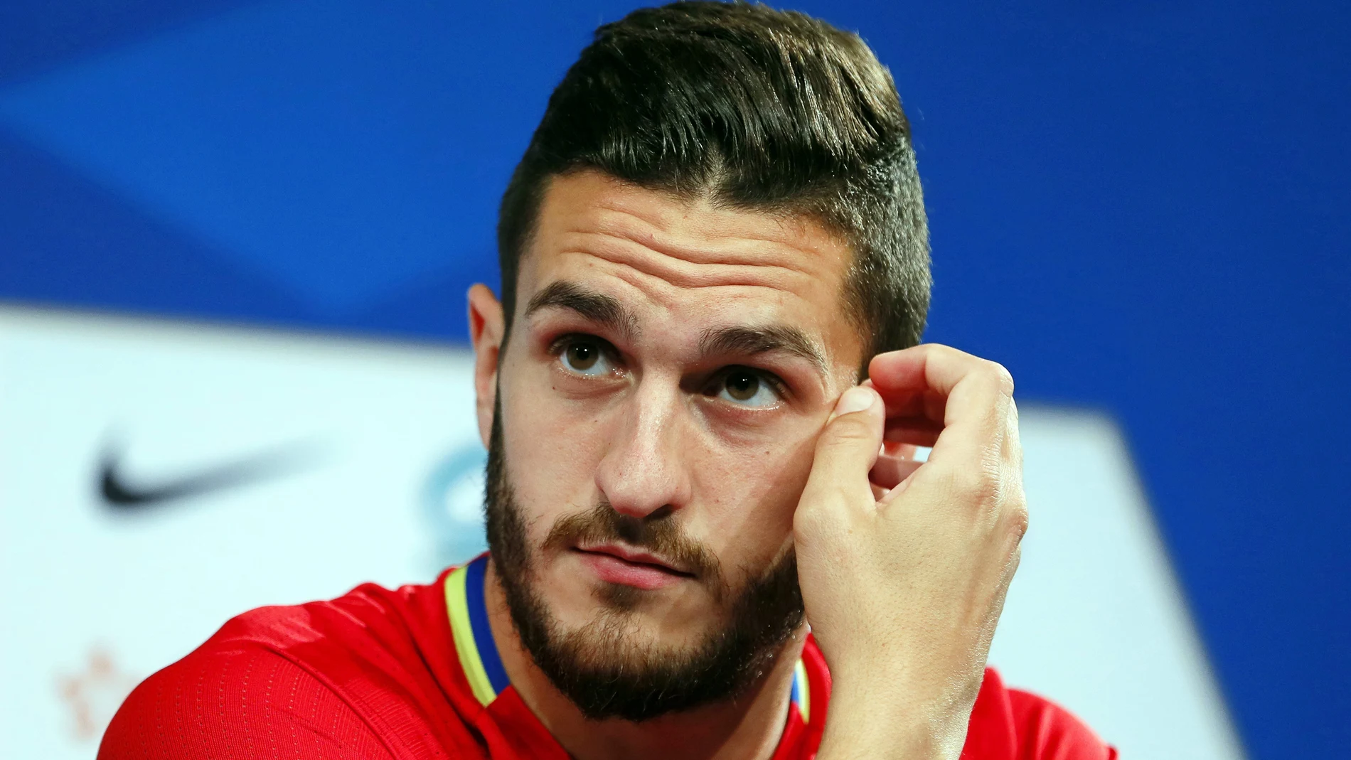 Koke en rueda de prensa Koke en rueda de prensa