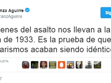 Aguirre compara la CUP con Alemania nazi Aguirre compara la CUP con Alemania nazi
