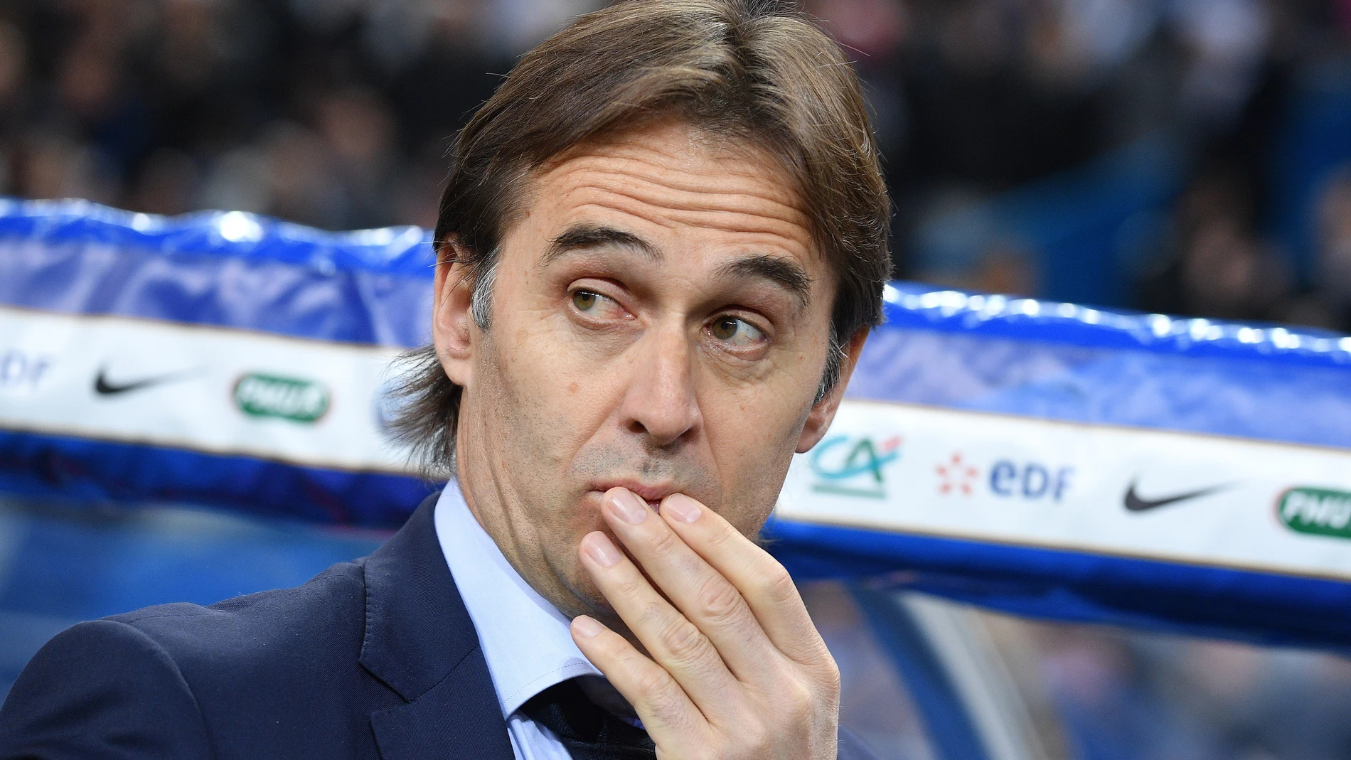 Lopetegui, antes del arranque del Francia - España en Saint-Denis Lopetegui, antes del arranque del Francia - España en Saint-Denis