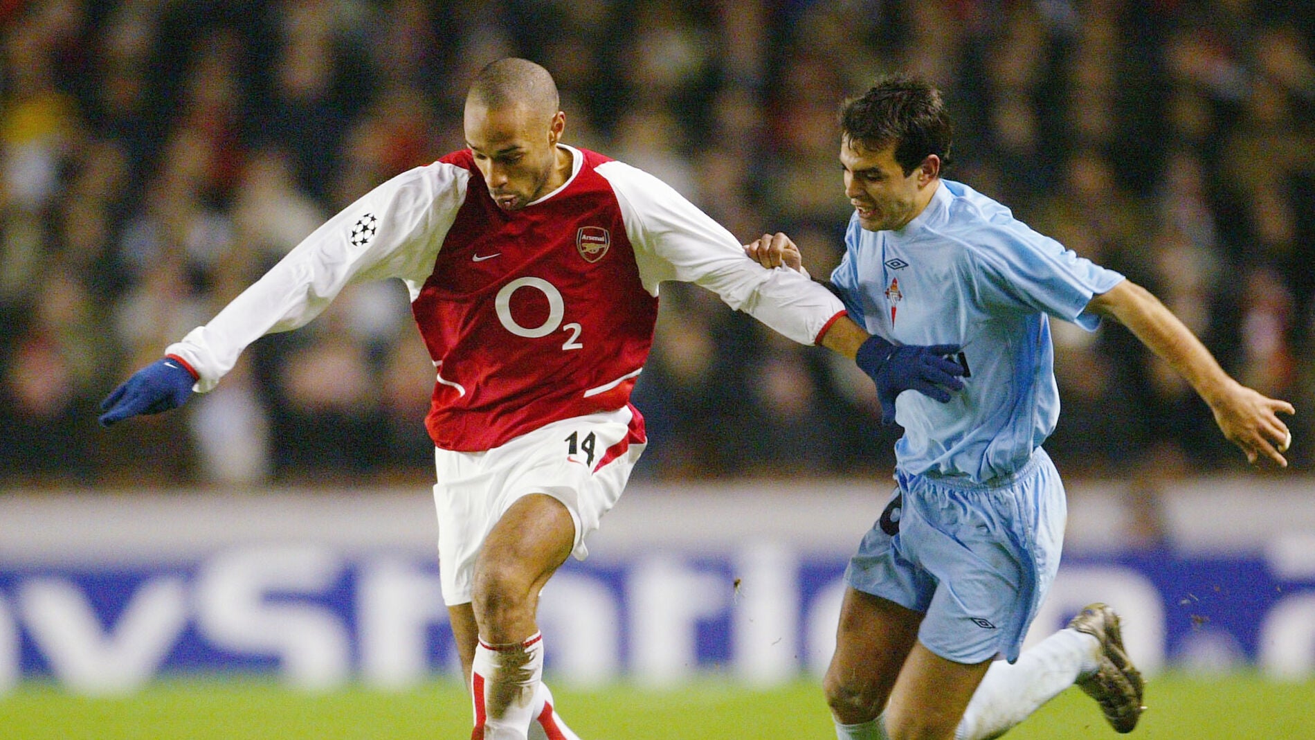 Oubi&ntilde;a en el partido frente al Arsenal