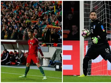 Cristiano Ronaldo y Donnarumma con sus selecciones Cristiano Ronaldo y Donnarumma con sus selecciones