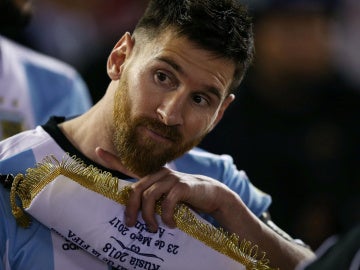 Leo Messi, antes del duelo ante Chile