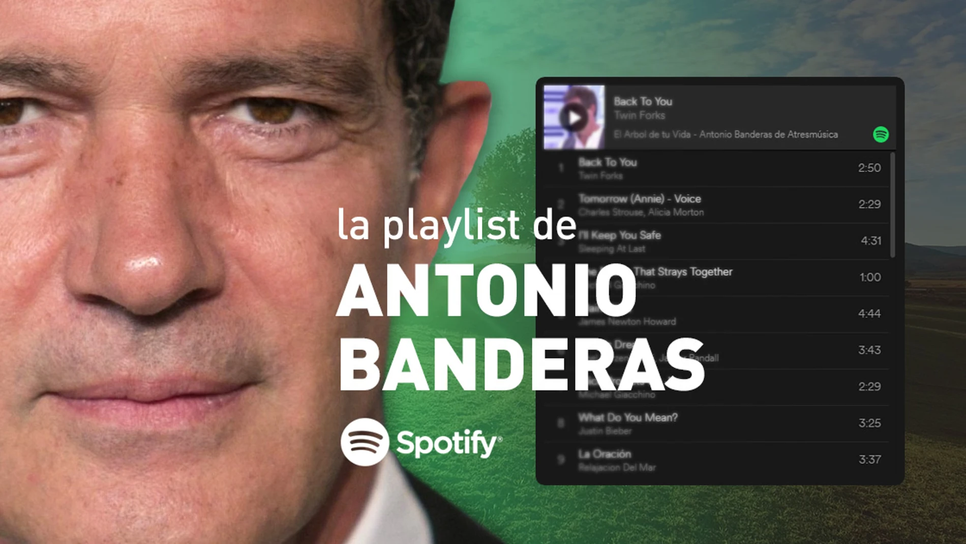 Disfruta de la playlist de Spotify al completo del programa de Antonio Banderas en 'El árbol de tu vida'