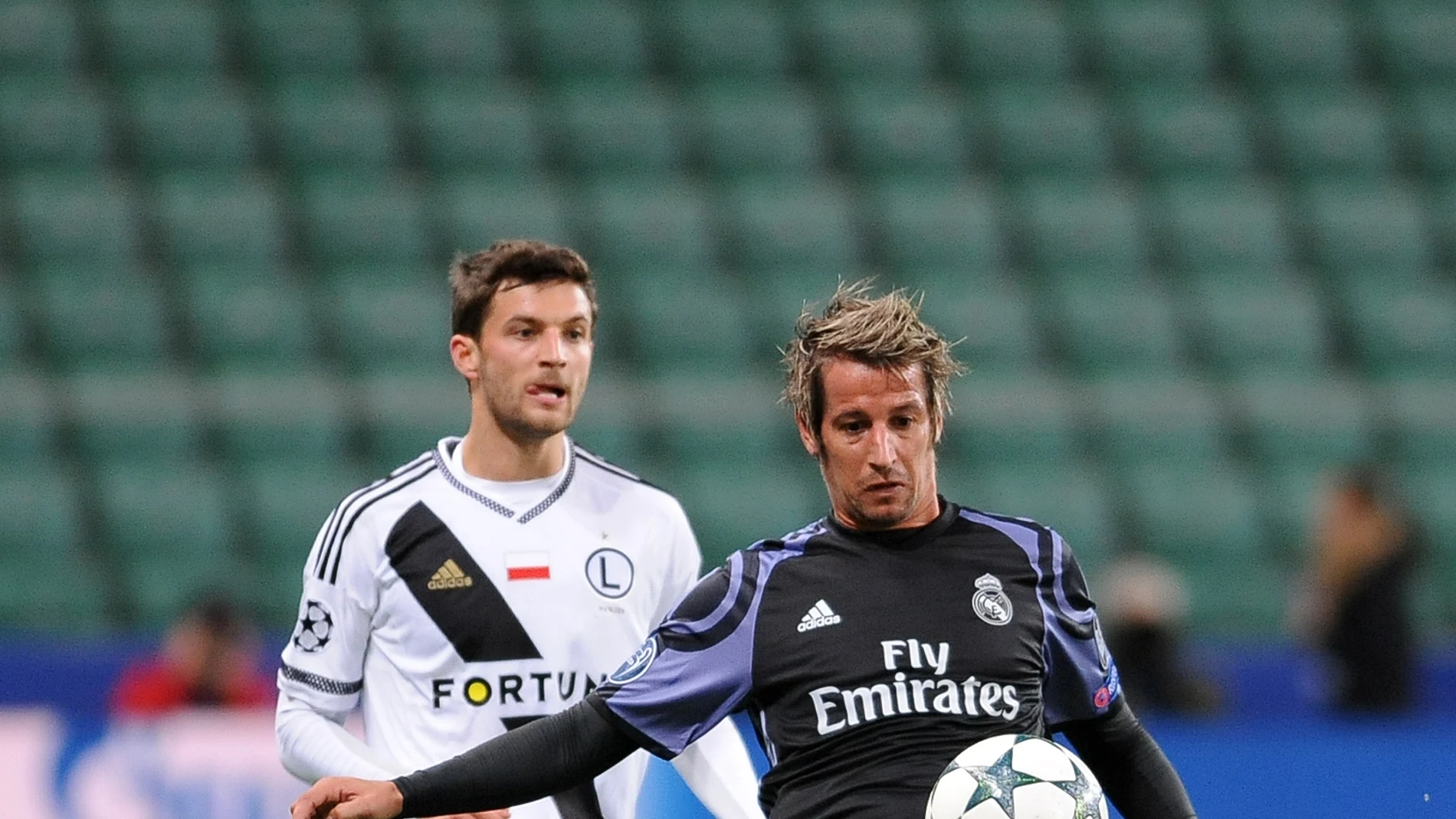 Fabio Coentrao en el partido frente al Legia Fabio Coentrao en el partido frente al Legia