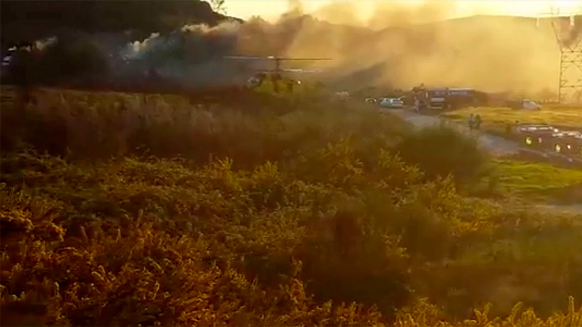 Vista de la explosión en una fábrica pirotécnica Vista de la explosión en una fábrica pirotécnica