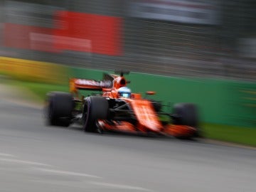 El McLaren Honda de Fernando Alonso en Albert Park