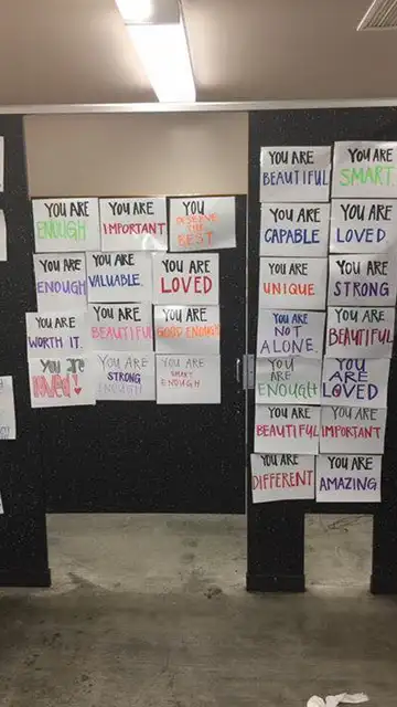 Mensajes inspiradores en el baño Mensajes inspiradores en el baño