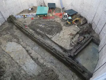 El acueducto descubierto en unas obras del Metro de Roma El acueducto descubierto en unas obras del Metro de Roma