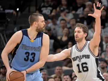 Marc Gasol ante su hermano Pau Marc Gasol ante su hermano Pau
