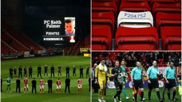 Homenaje a Keith Palmer en el estadio del Charlton
