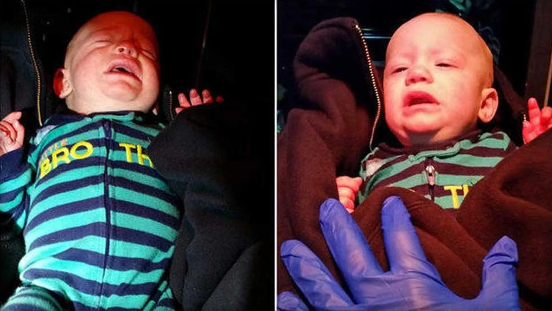El bebé abandonado por su madre en un jardín El bebé abandonado por su madre en un jardín