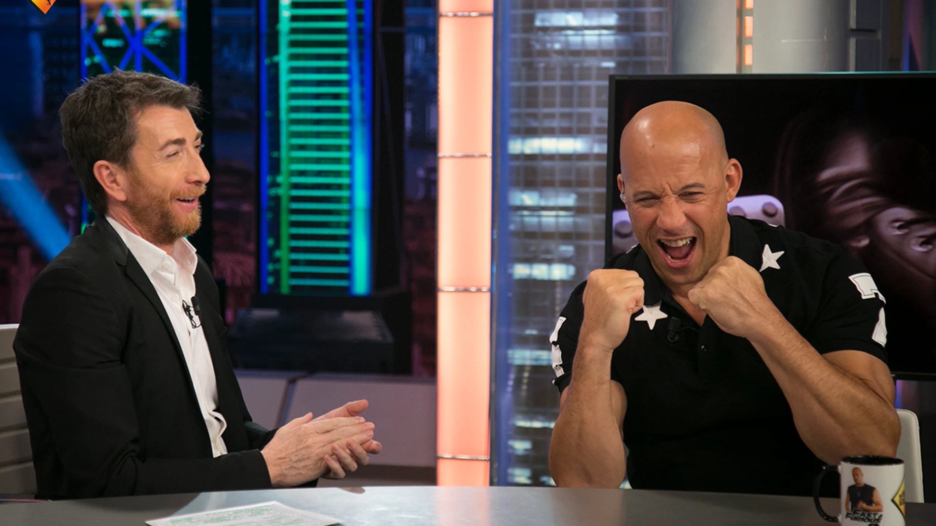 Vin Diesel se arranca a 'perrear' con Pablo Motos